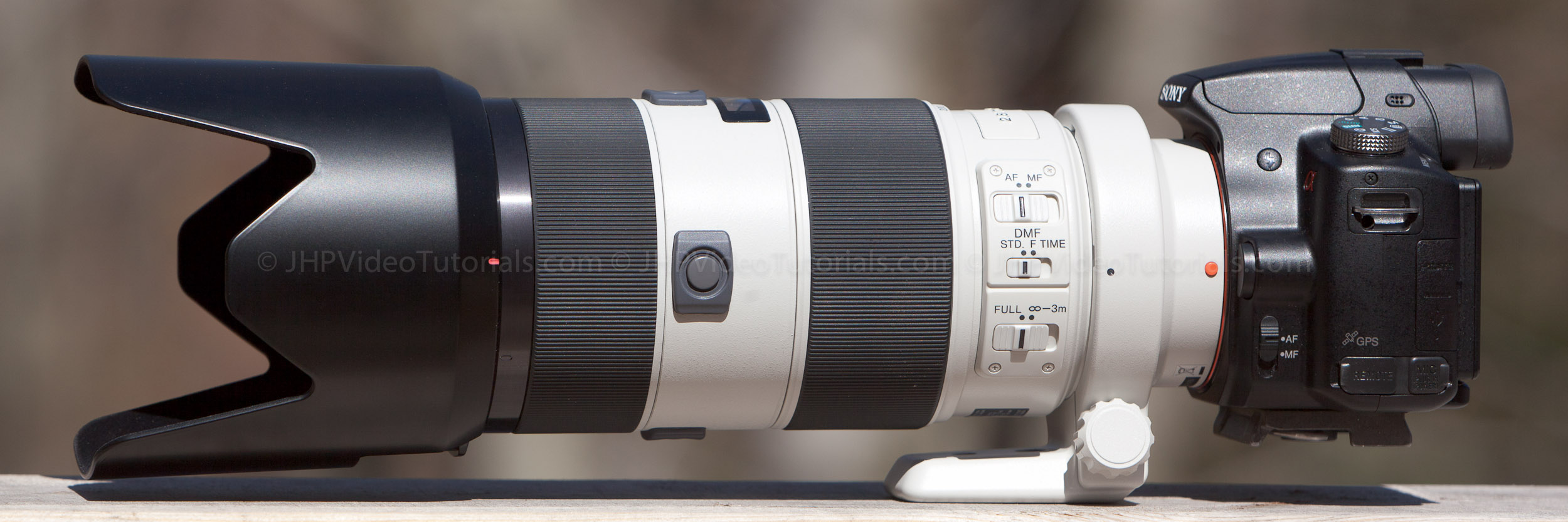 Sony 70-200mm f/2.8 APO G(D) SSM Lens - on the Sony a55
