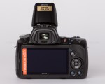 Sony Alpha 35 - Flash Up - Back View