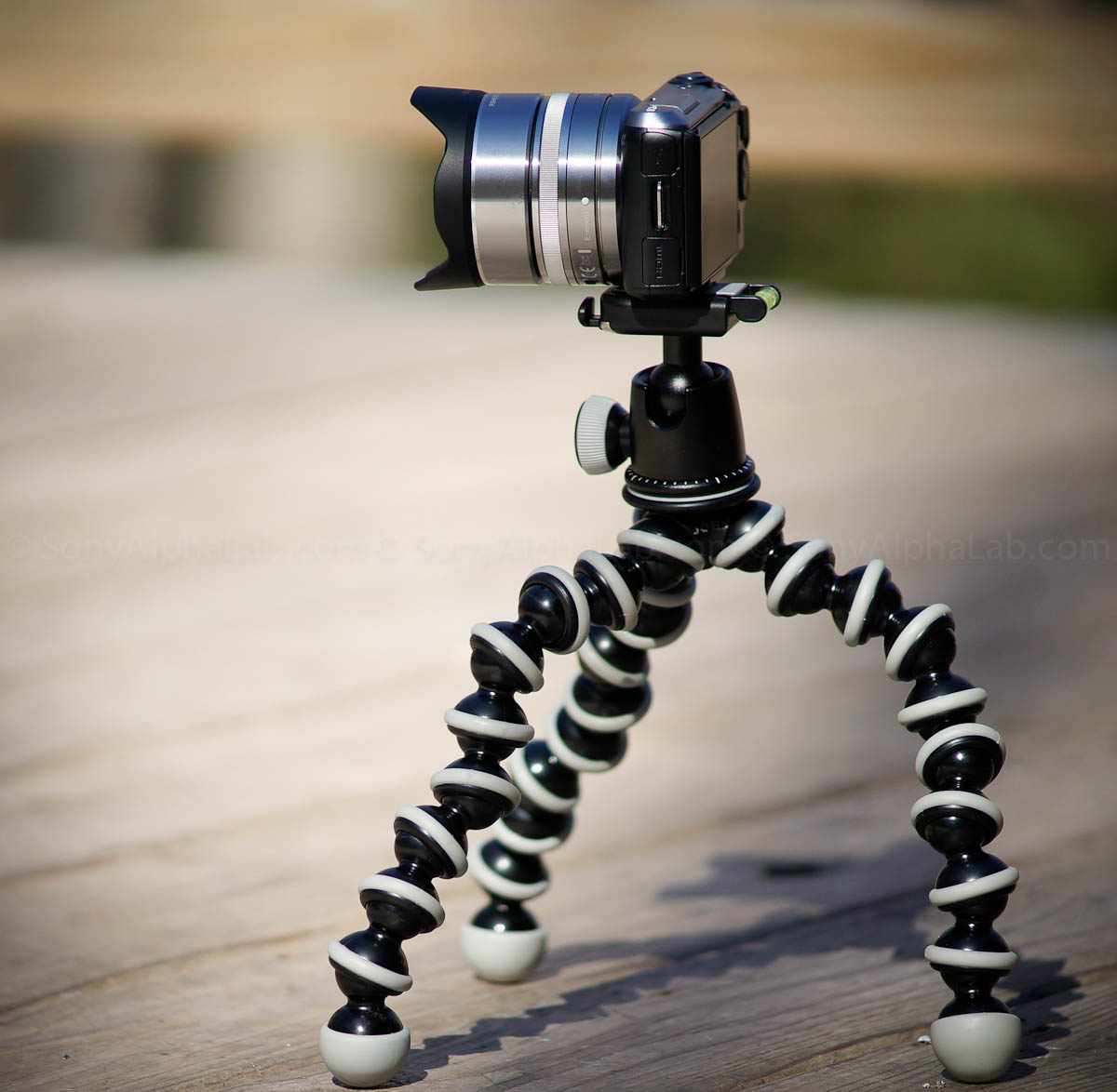Joby Gorrillapod SLR-Zoom w/ Ballhead and Nex Camera and Lens