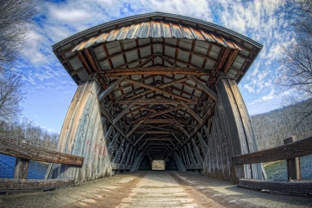 Livingston Manor Covered Bridge - HDR using 4 exposure's - Nex-7 w/ Rokinon 8mm Fisheye Lens - Just edited in lightroom and photomatix. No Photoshop work Livingston Manor Covered Bridge - HDR using 4 exposure's - Nex-7 w/ Rokinon 8mm Fisheye Lens - Just edited in lightroom and photomatix. No Photoshop work