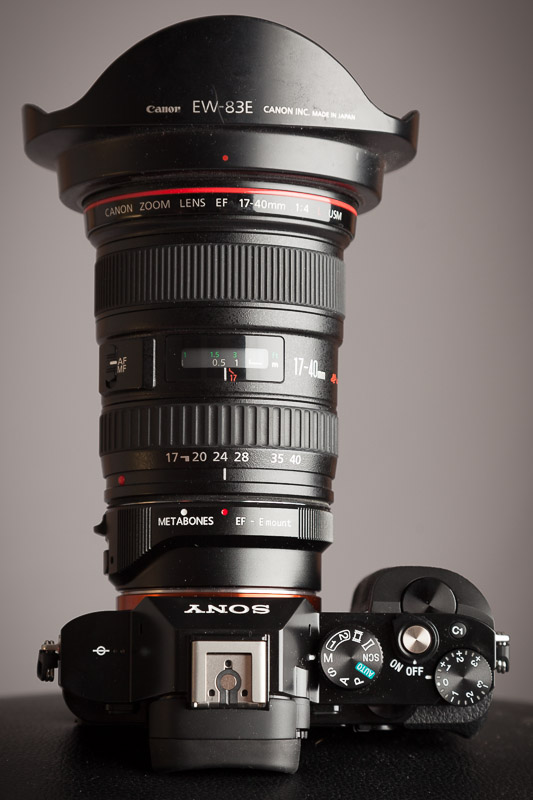 Sony A7r w/ Metabones III, Canon EF 17-40 F/4 L Lens