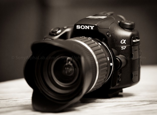 Sony A57 w/ Tamron 17-50mm f/2.8 XR Di II LD Lens @ 17mm - 3/4 view