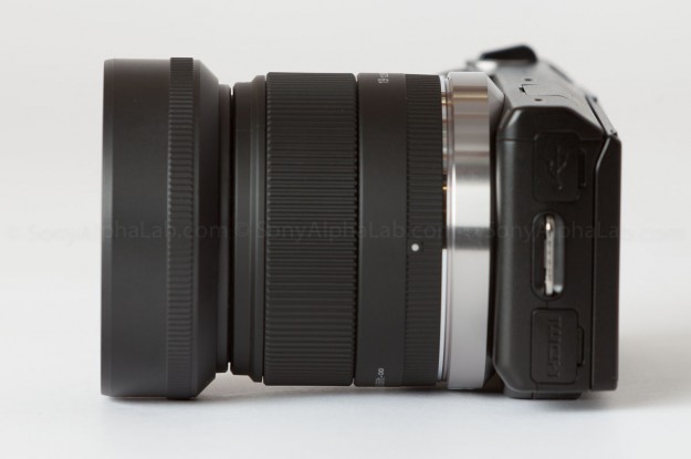 Nex-5n and the Sigma E-Mount 19mm f/2.8 EX DN Lens w/ lens hood