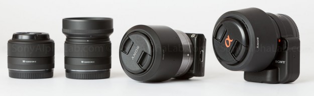 Sony Nex-5n, La-ea2 Adapter, DT 35mm f/1.8 Lens, 50mm f/1.8 OSS Lens, and the Sigma 19mm and 30mm f/2.8 EX DN Lenses