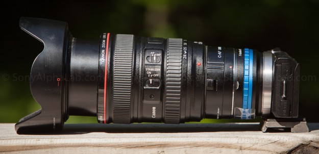 Nex-5n w/ Fotodiox Lens Adapter, 25mm Extension Tube, and Canon 24-105mm f/4 L Lens!! 