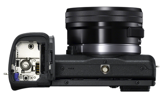 Nex-6 w/ 16-5omm kit Lens from the bottom
