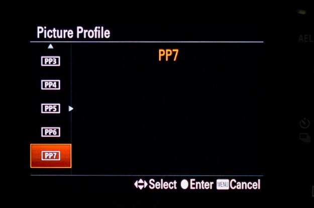 Sony A7s Menu - Picture Profile