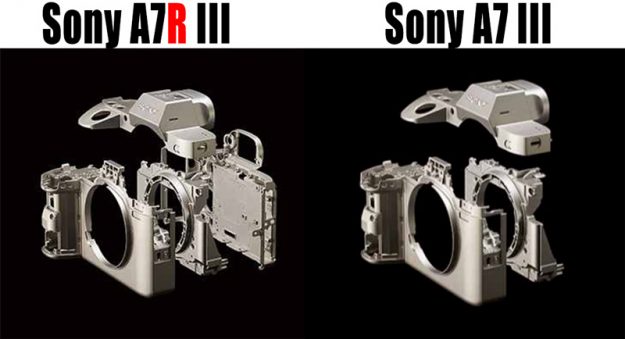 Sony a7R III vs a7 III - Chassis