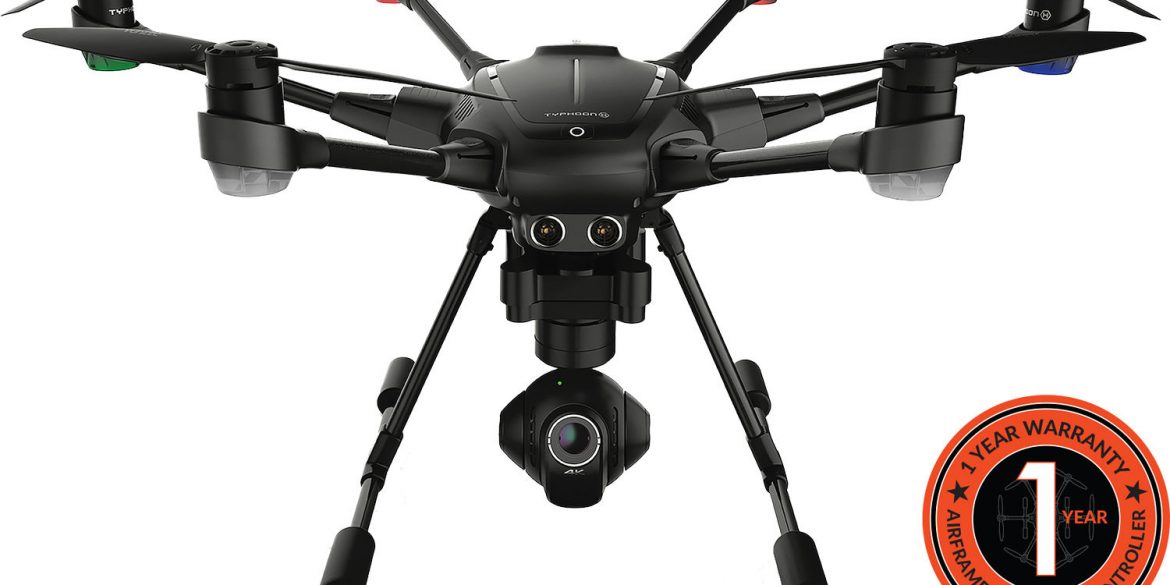 YUNEEC Typhoon H Hexacopter with Intel RealSense, GCO3+ 4K Camera, Wizard Wand, and Backpack