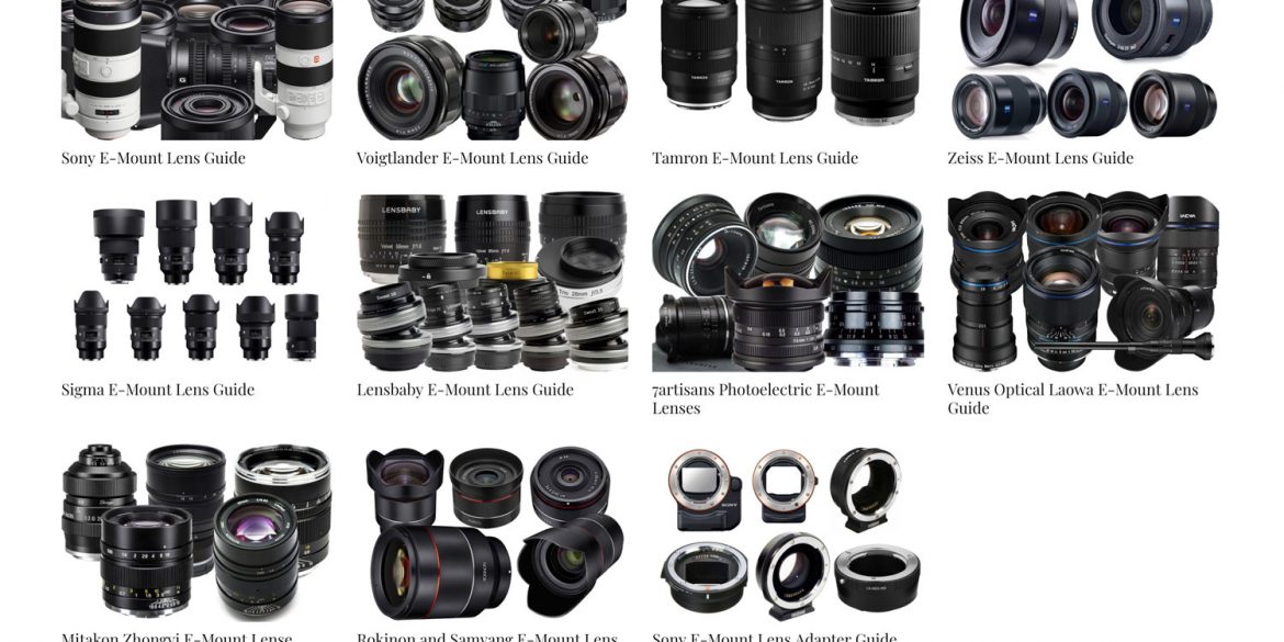 E-Mount Lens Guides